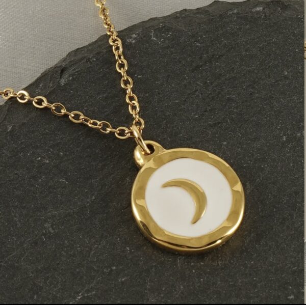 Moon small Pendant Necklace - Imagen 7