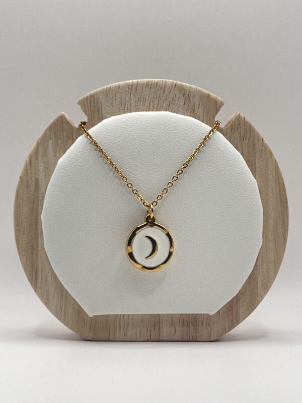 Moon small Pendant Necklace - Imagen 3